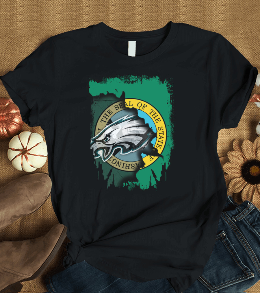 Washington State Seal with Eagles Emblem T-Shirt