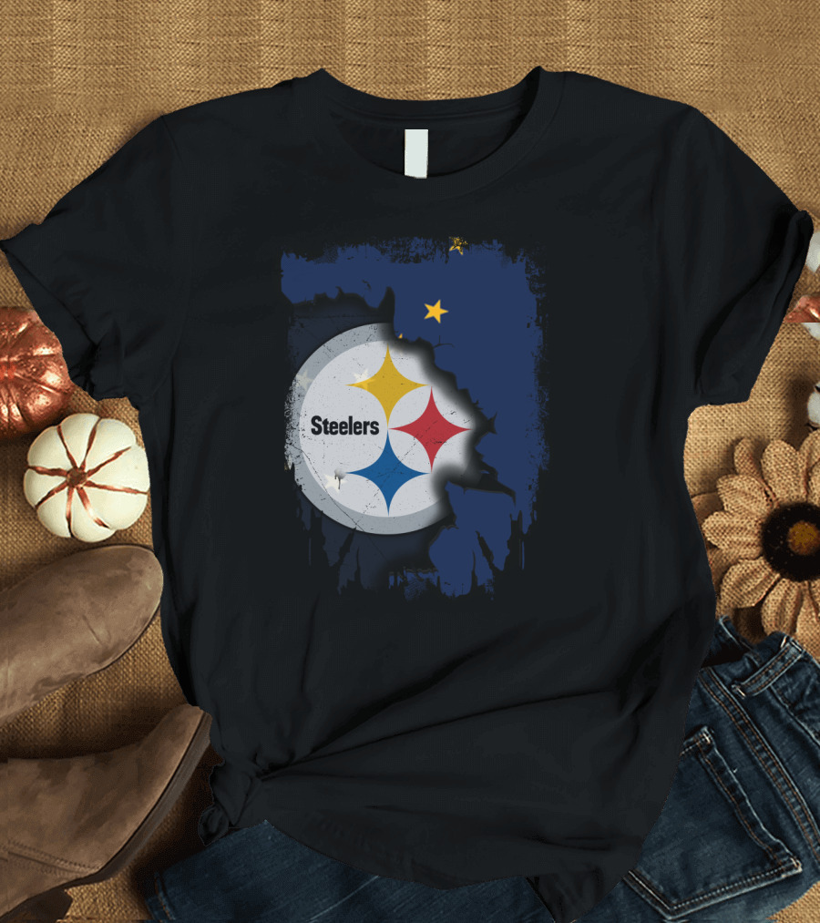 Together Alaska Steelers Logo and State T-Shirt