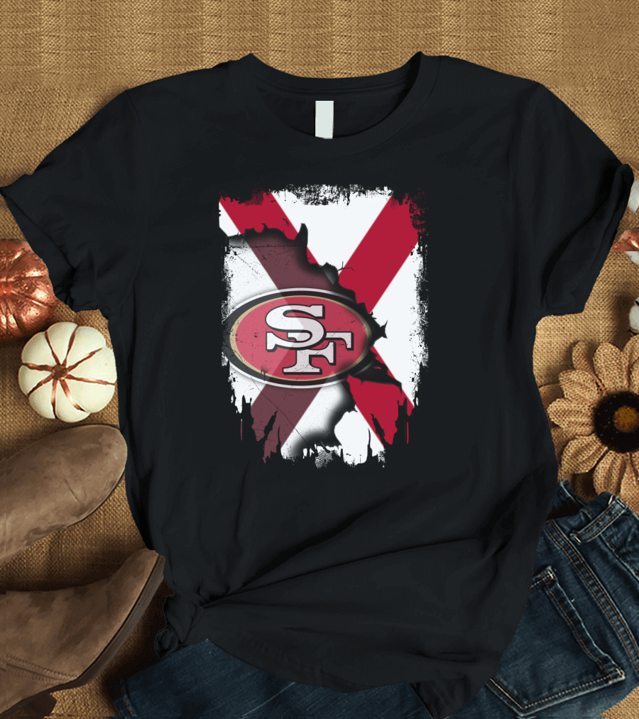 Alabama State Pride Meets 49ers Football Passion T-Shirt