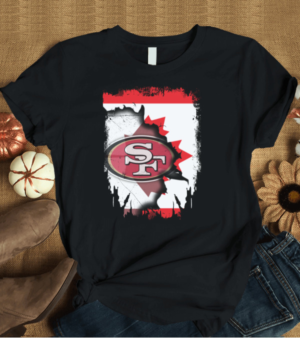 T-Shirt: Together Canada SF 49ers Map Symbol Flag T-Shirt Together Canada SF 49ers Map Symbol Flag T-Shirt