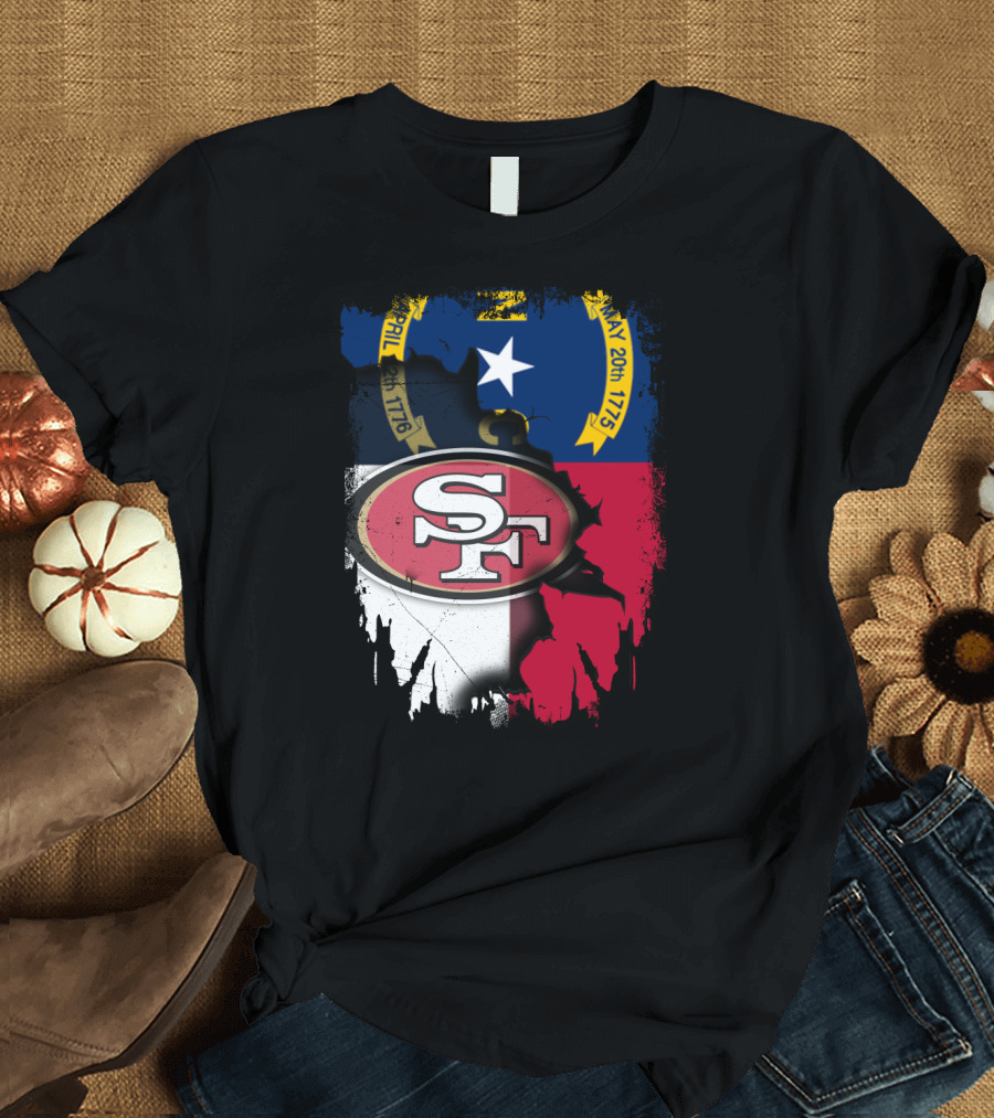 North Carolina Flag with SF 49ers T-Shirt