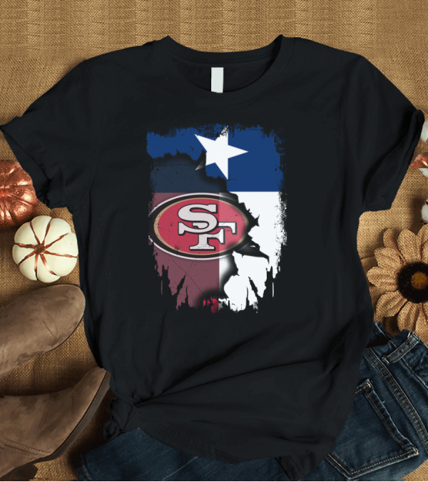 T-Shirt: Texas and San Francisco 49ers United Emblem T-Shirt Texas and San Francisco 49ers United Emblem T-Shirt