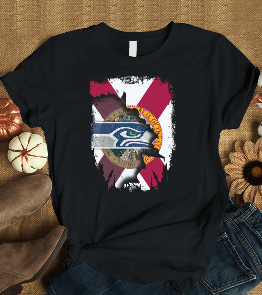 Seahawks Collaboration with Florida State Flag T-Shirt