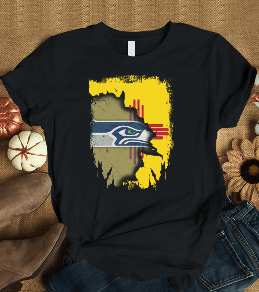 New Mexico Zia with Seahawks Logo Fusion T-Shirt