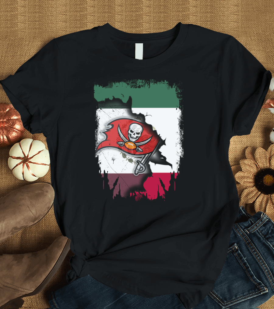 Together Mexico With Buccaneers Flag T-Shirt