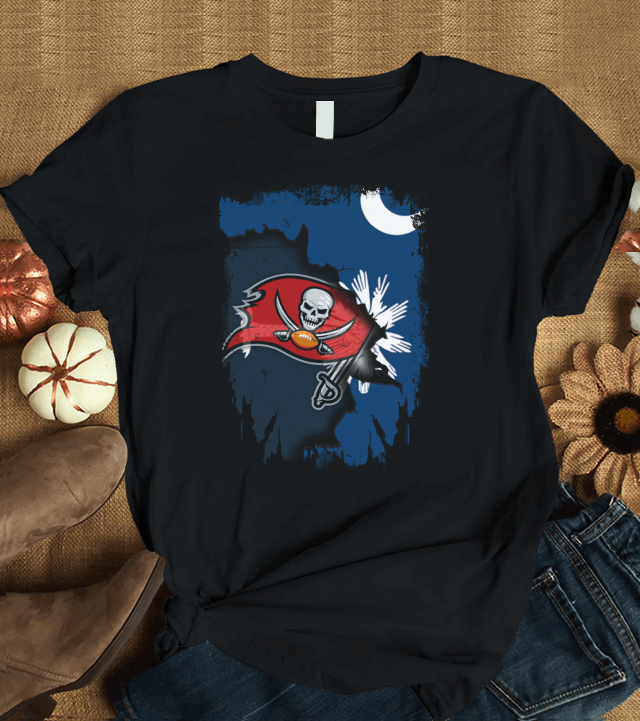 Together South Carolina Buccaneers Moon and Palmetto T-Shirt