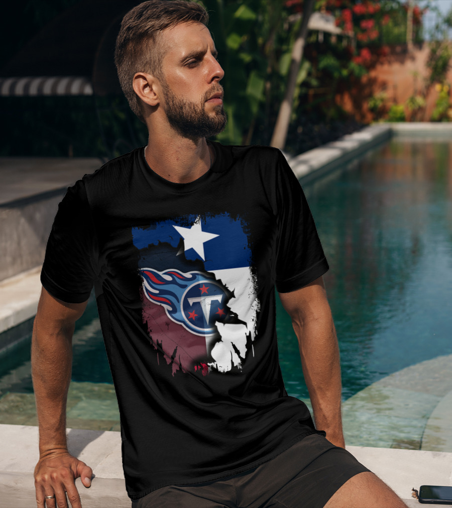 Together Titans Texas Flag Fusion T-Shirt