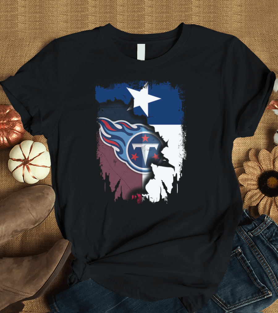 Together Titans Texas Flag Fusion T-Shirt