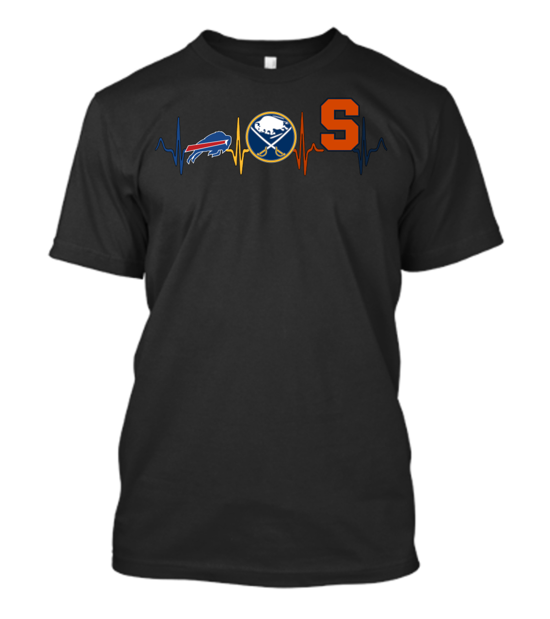 Buffalo Bills Buffalo Sabres Syracuse Heartbeat T-Shirt