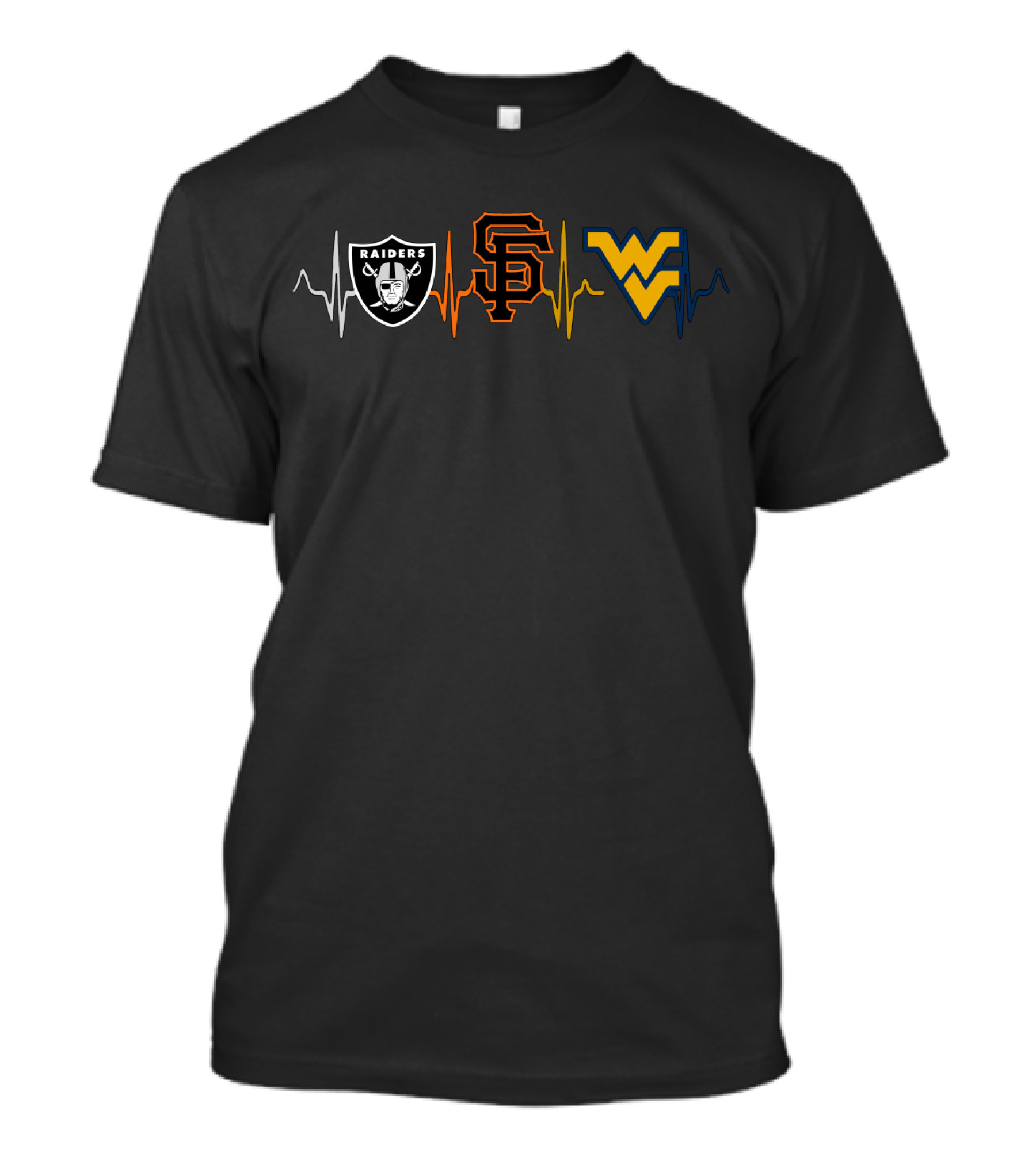 Raiders Giants Wvm Heartbeat T-Shirt
