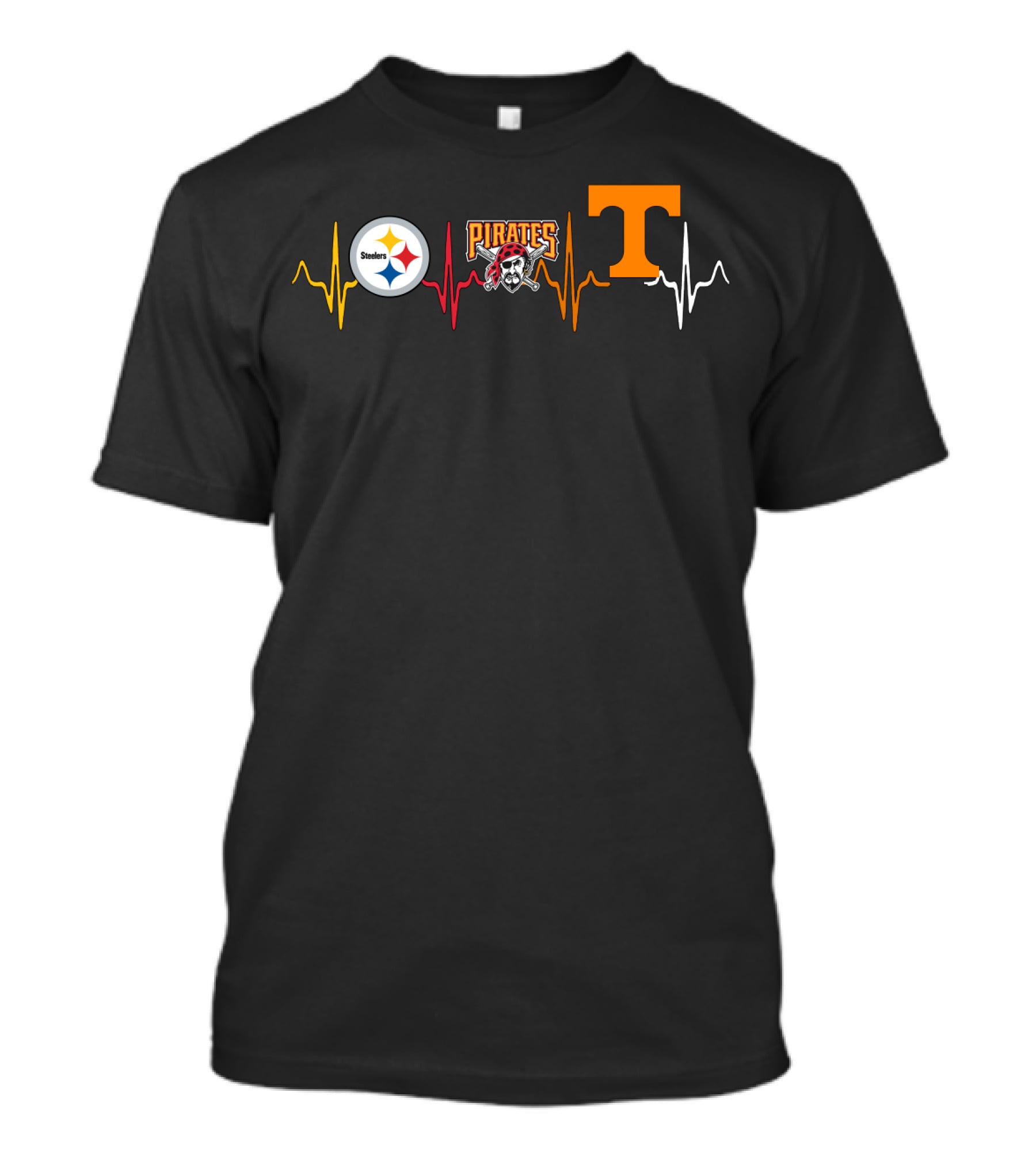 Steelers Pirates Volunteers Heartbeat Passion T-Shirt