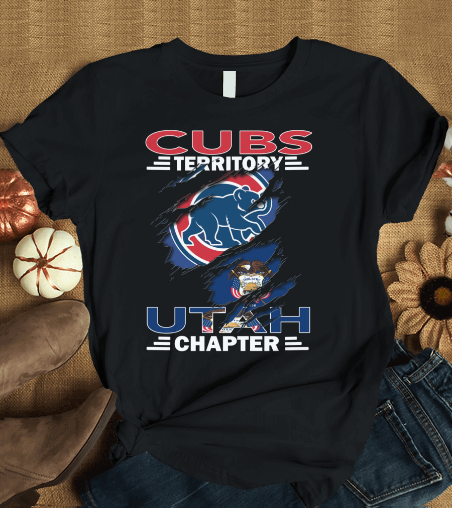 Cubs Territory Utah Chapter Bears and State Flag T-Shirt
