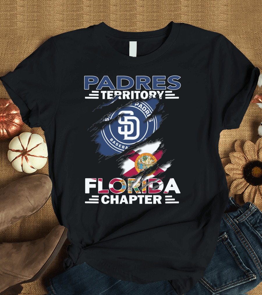Padres Territory San Diego Baseball Florida Chapter Flag T-Shirt
