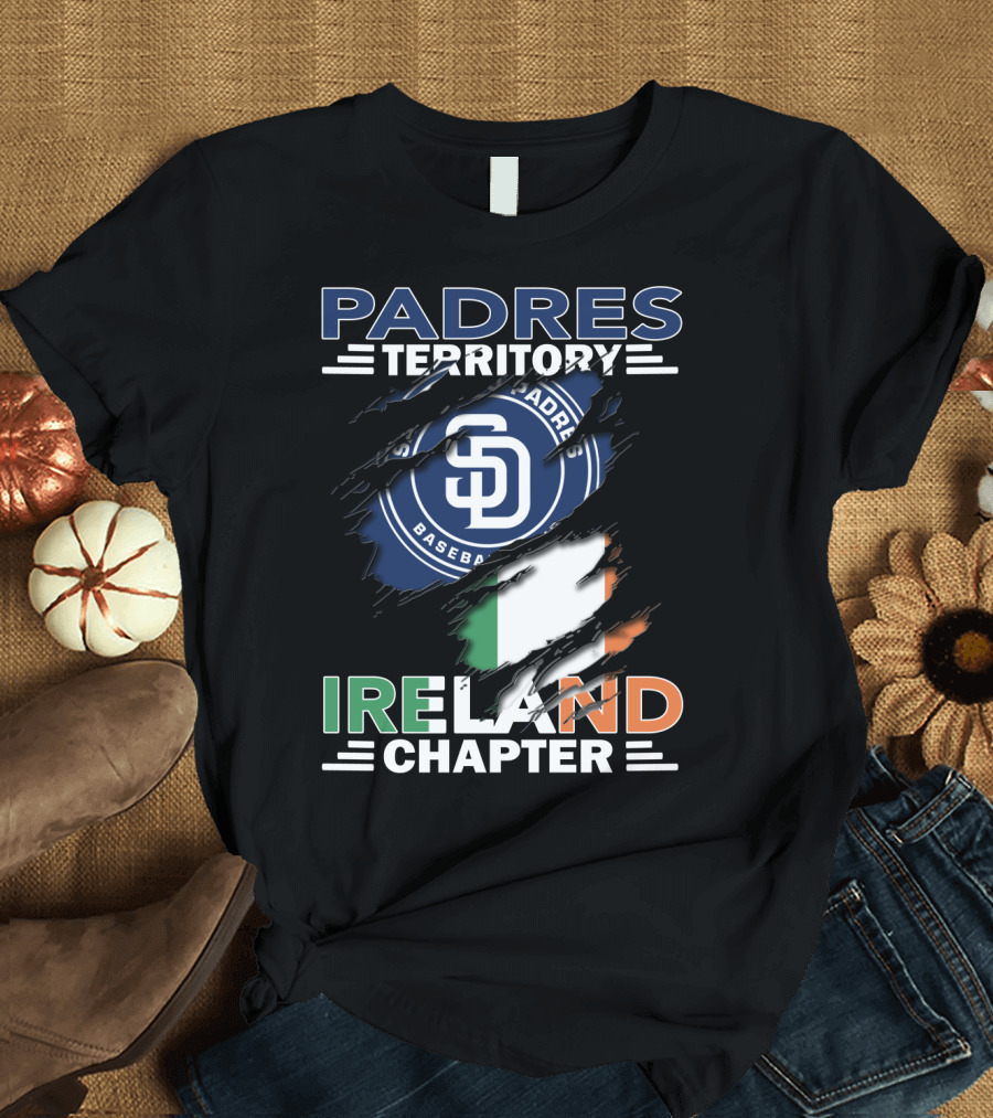 Padres Territory Ireland Chapter Baseball SD Flag T-Shirt