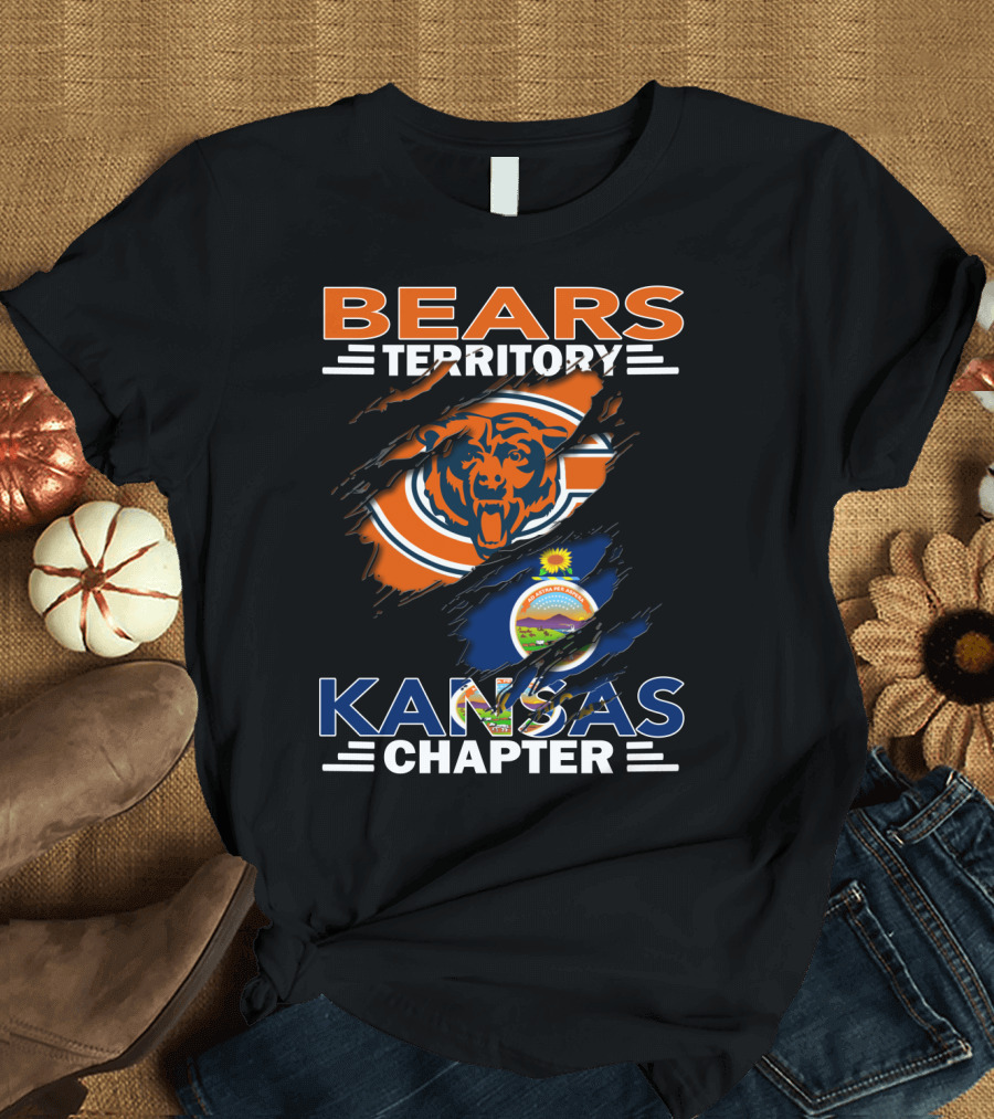 Bears Territory Kansas Chapter Chicago Football Fan Club T-Shirt