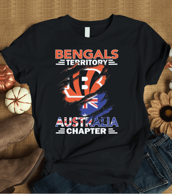T-Shirt: Bengals Territory Australia Chapter With Flag T-Shirt Bengals Territory Australia Chapter With Flag T-Shirt