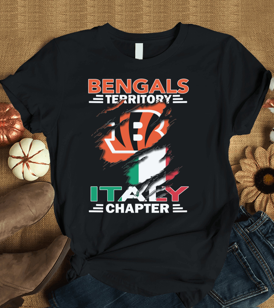 Bengals Territory Italy Chapter Flag T-Shirt