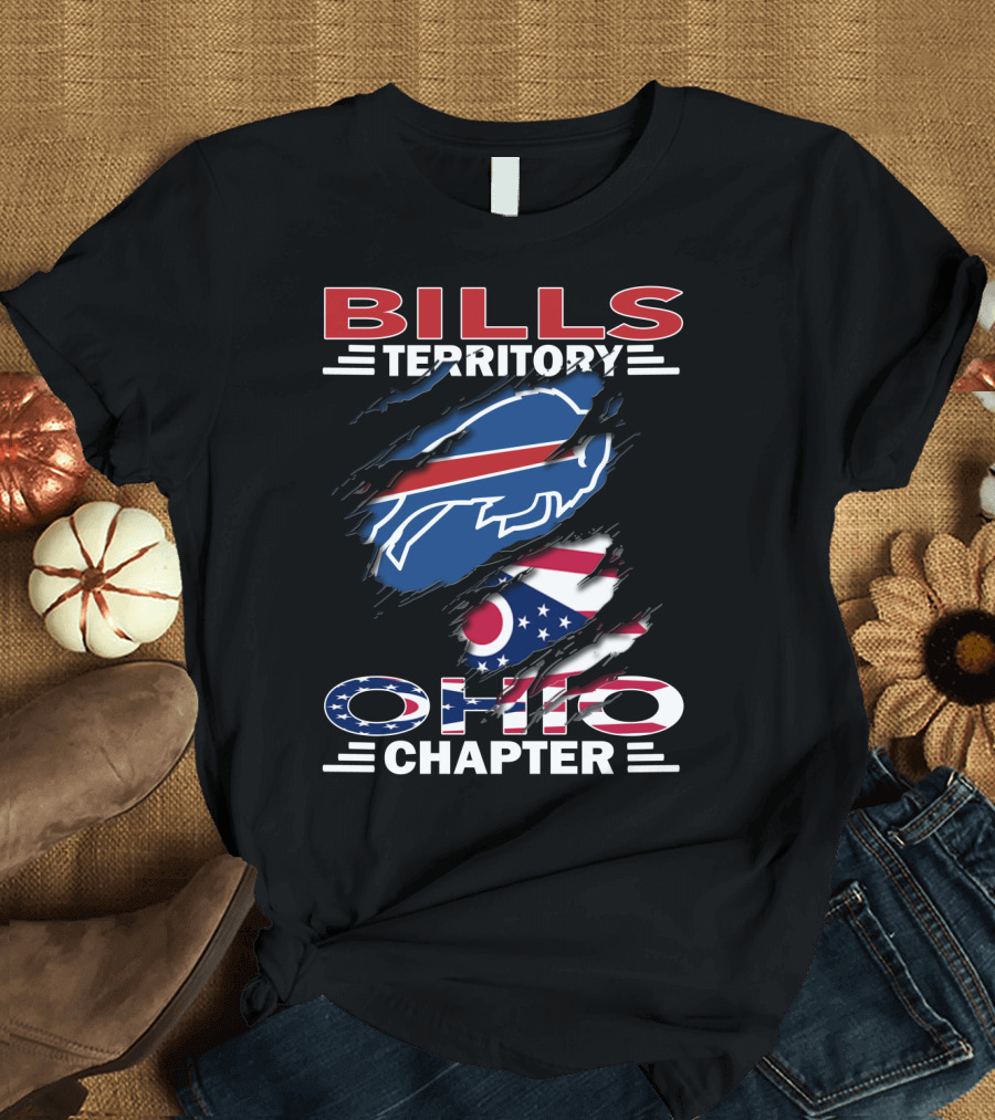 Bills Territory Ohio Chapter Buffalo Football Flag T-Shirt