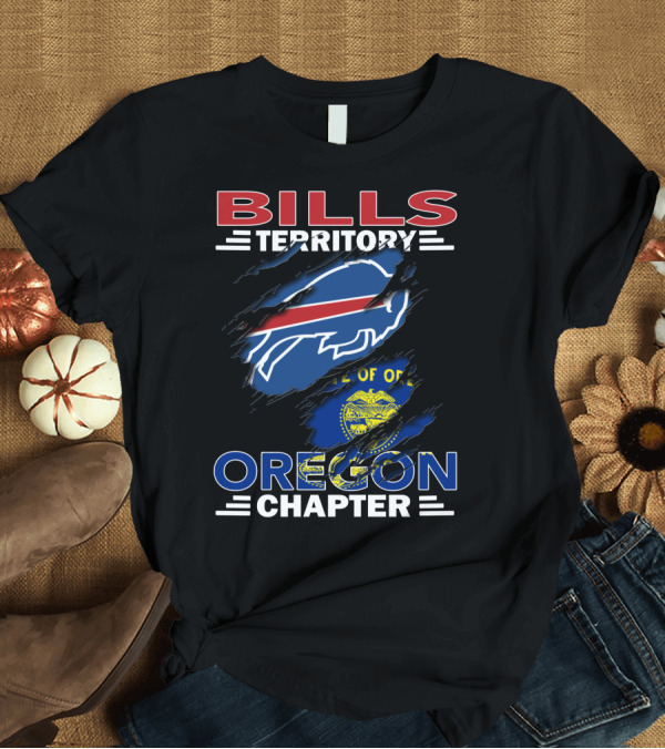 T-Shirt: Bills Territory Oregon Chapter Buffalo and State of Oregon Flag Elements T-Shirt Bills Territory Oregon Chapter Buffalo and State of Oregon Flag Elements T-Shirt