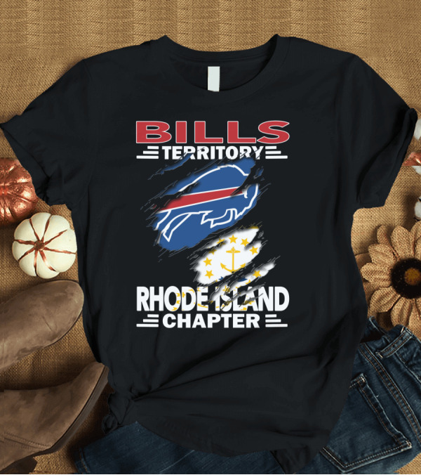 T-Shirt: Bills Territory Rhode Island Chapter Blue Red Buffalo and Anchor T-Shirt Bills Territory Rhode Island Chapter Blue Red Buffalo and Anchor T-Shirt