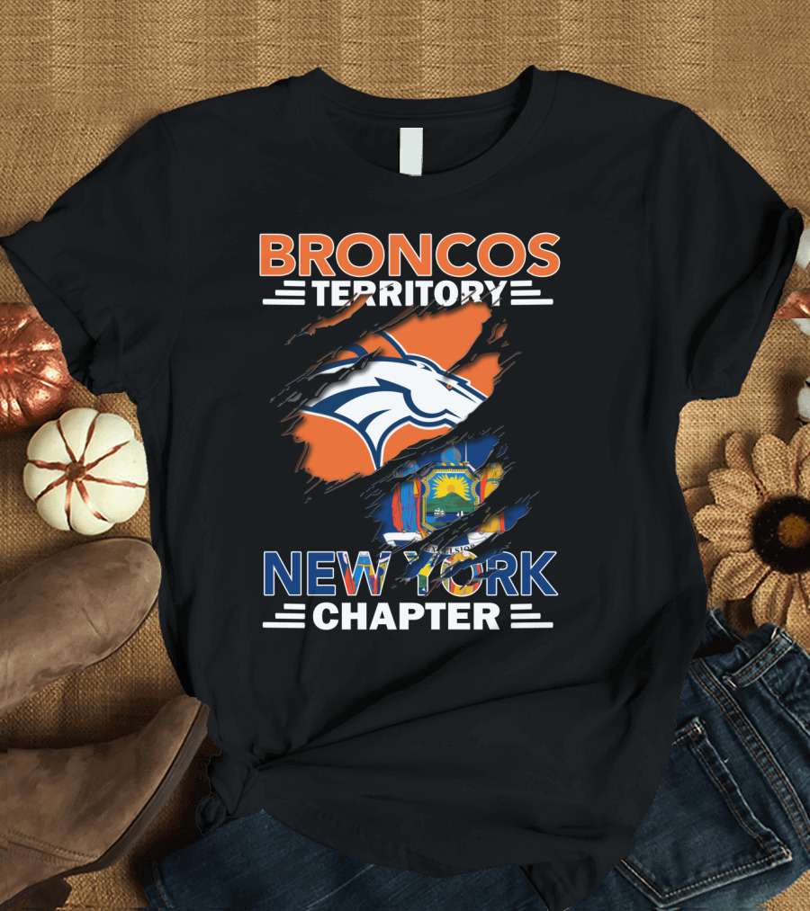 Broncos Territory New York Chapter State Pride Fan Gear T-Shirt