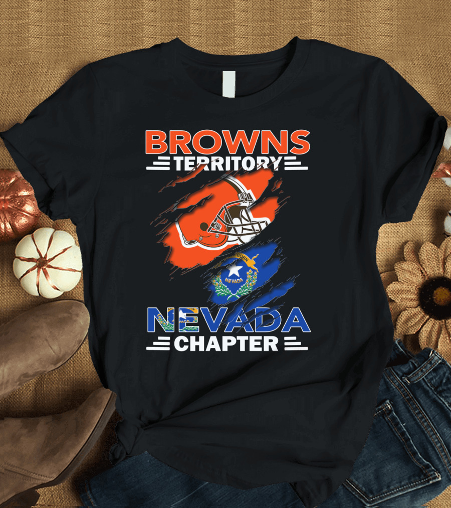 Browns Territory Nevada Chapter Football Helmet and State T-Shirt