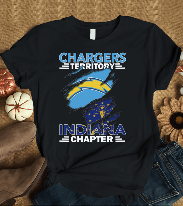 T-Shirt: Chargers Territory Indiana Chapter NFL Sports Fans Enthusiasts Colts Crossover T-Shirt Chargers Territory Indiana Chapter NFL Sports Fans Enthusiasts Colts Crossover T-Shirt