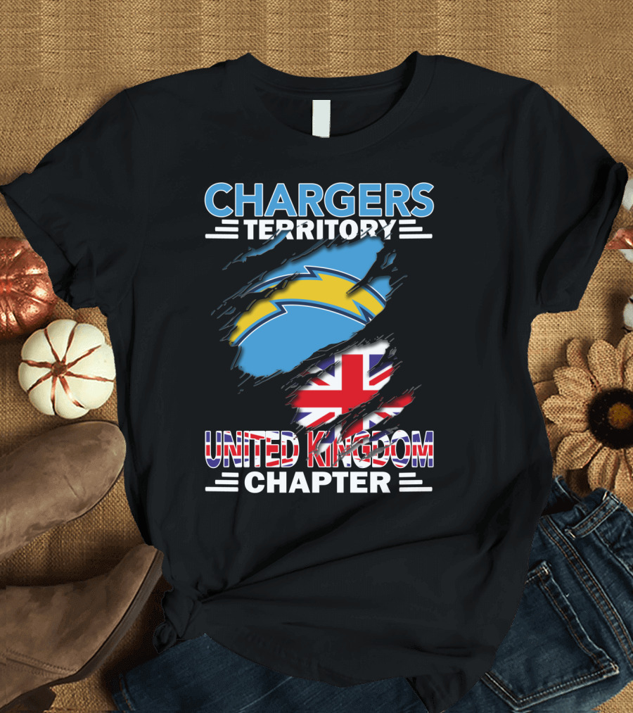 Chargers Territory United Kingdom Chapter Union Flag and Bolt T-Shirt