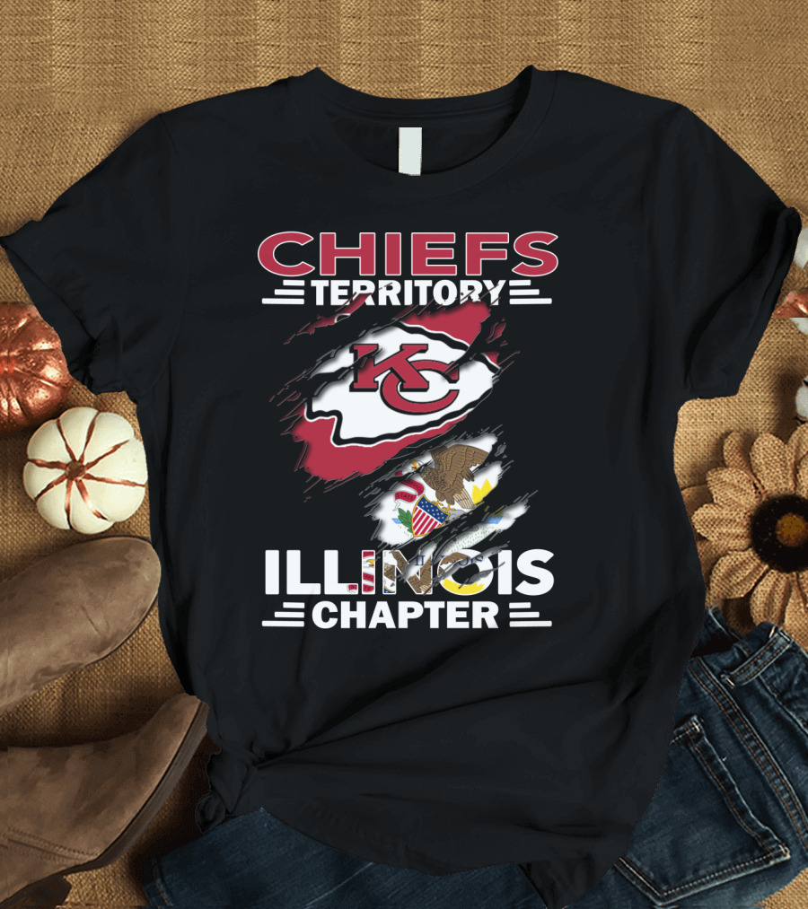 Chiefs Territory KC Logo Illinois Chapter T-Shirt