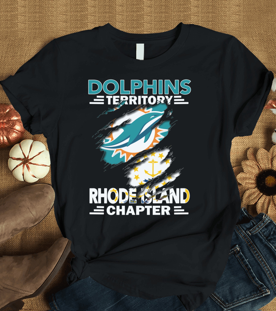 Dolphins Territory Rhode Island Chapter Miami Dolphins Fan Group T-Shirt