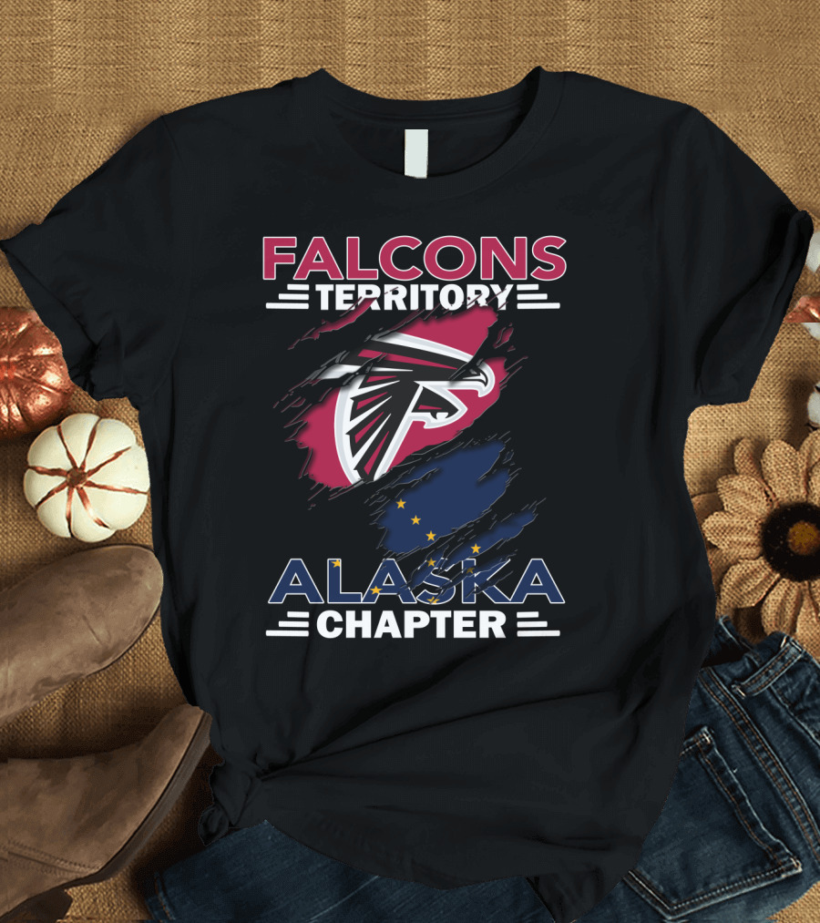 Falcons Territory Alaska Chapter Logo with State Flag Elements T-Shirt
