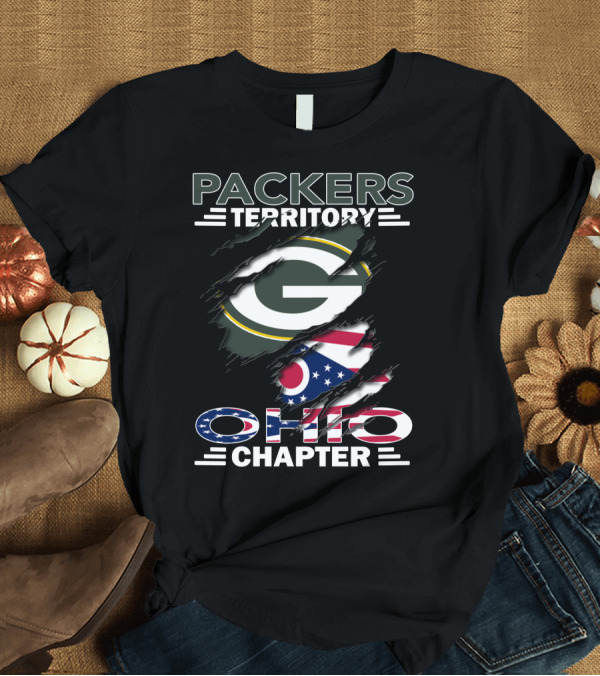 T-Shirt: Packers Territory Ohio Chapter Green Bay Flag T-Shirt Packers Territory Ohio Chapter Green Bay Flag T-Shirt