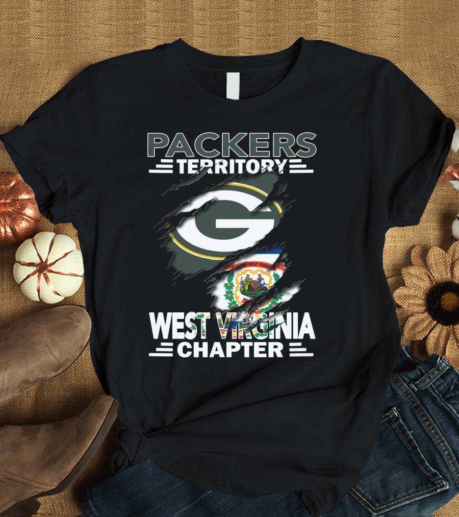 Packers Territory West Virginia Chapter Green Bay Packers Logo West Virginia Emblem T-Shirt