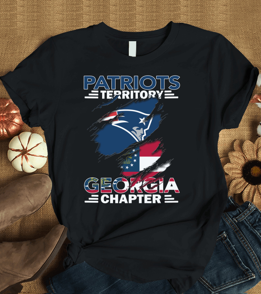 Patriots Territory Georgia Chapter New England Flag Fusion T-Shirt