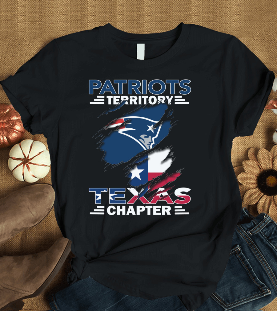 Patriots Territory Texas Chapter Ripped Flag T-Shirt