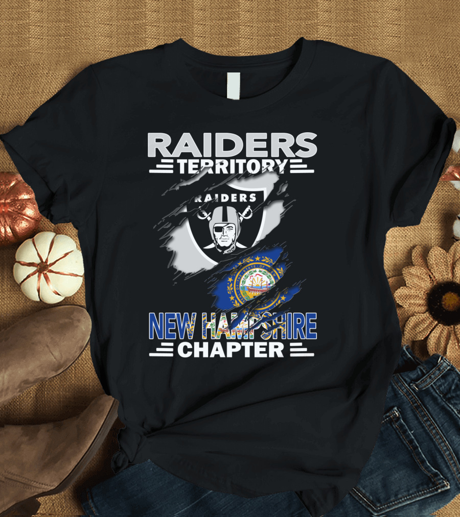 Raiders Territory New Hampshire Chapter Flag Emblem T-Shirt