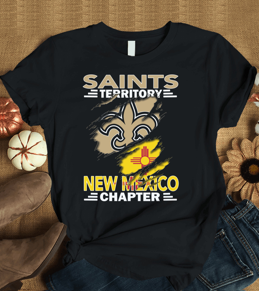 Saints Territory New Mexico Chapter Fleur-de-lis and Zia T-Shirt
