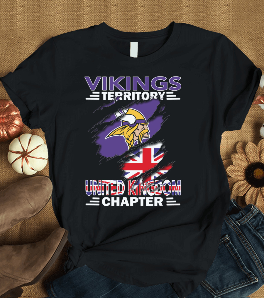Vikings Territory United Kingdom Chapter Union Jack T-Shirt
