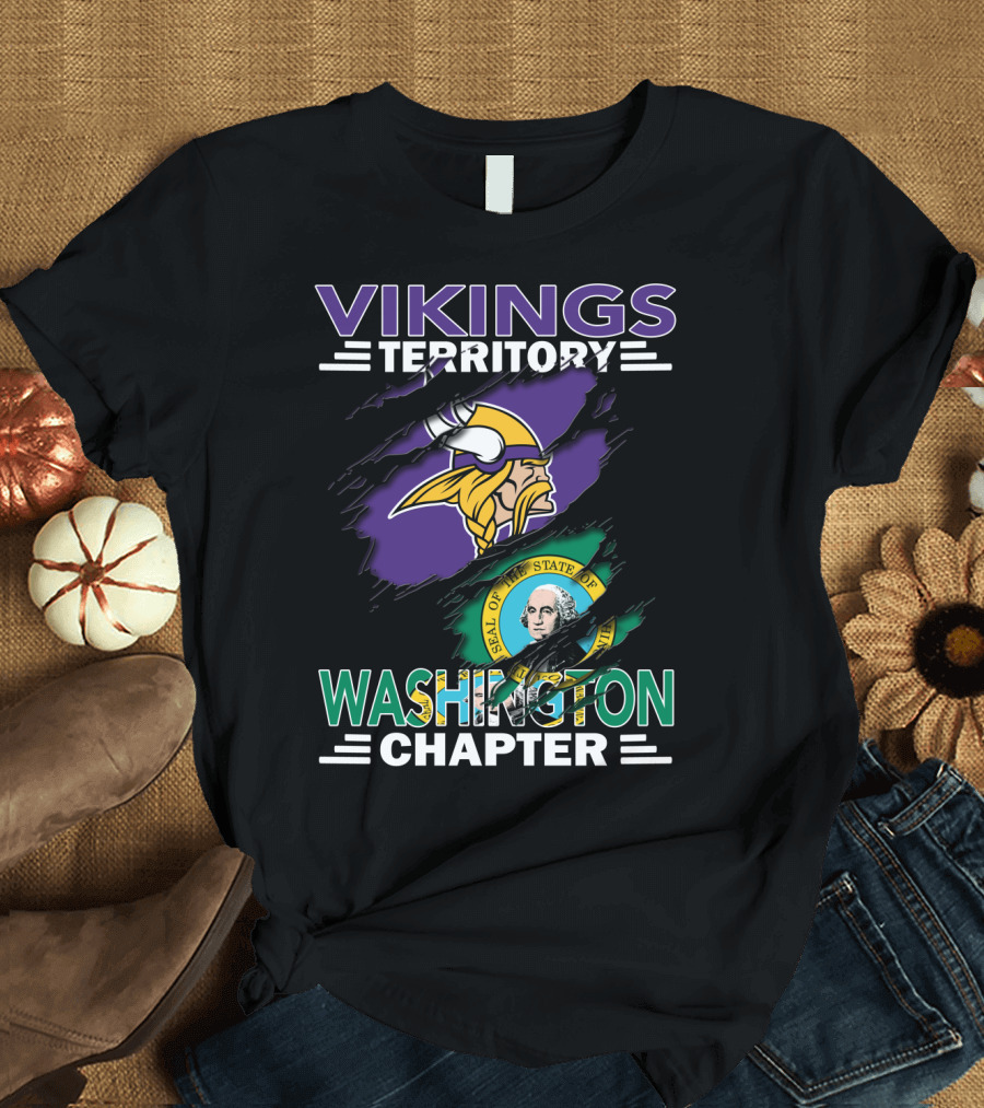 Vikings Territory Washington Chapter Seal of the State of Washington Viking T-Shirt