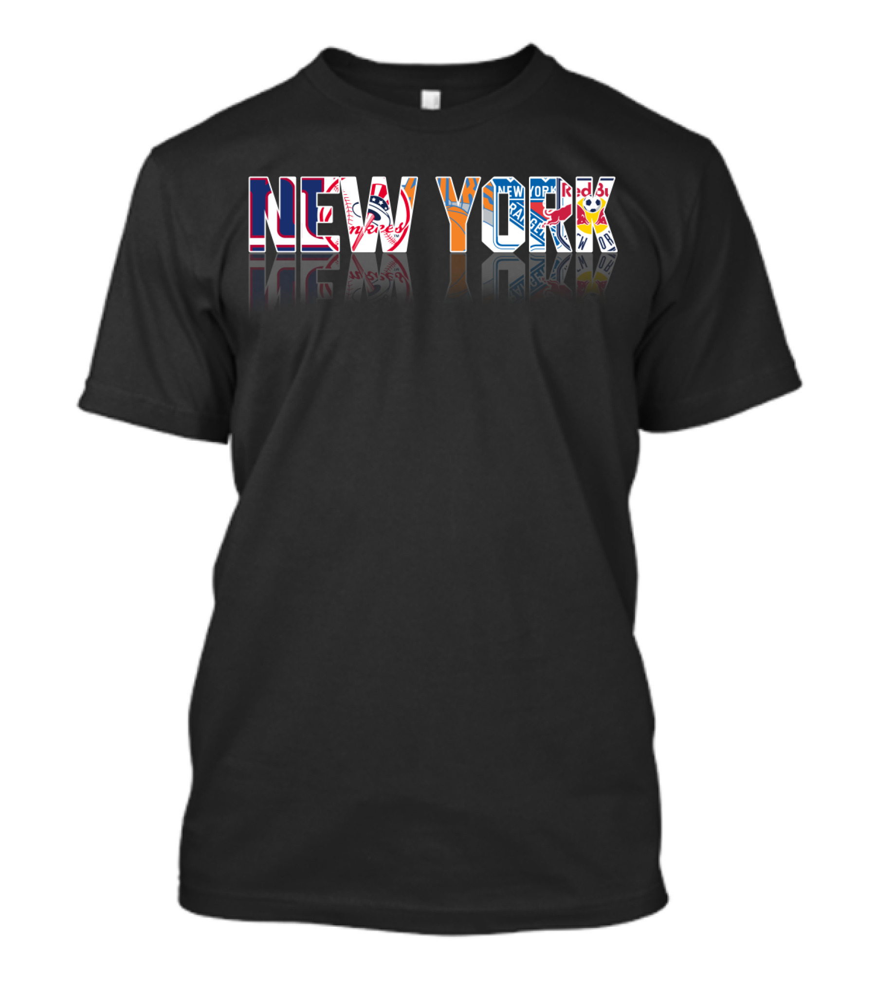 New York Yankees Mets Rangers Giants Knicks Jets Icons T-Shirt