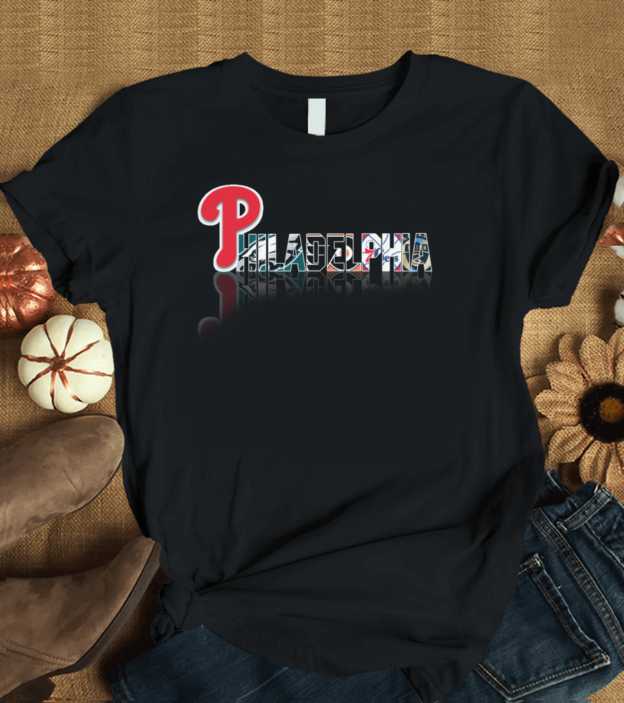 Philadelphia Phillies Eagles Flyers Sixers City Icons T-Shirt