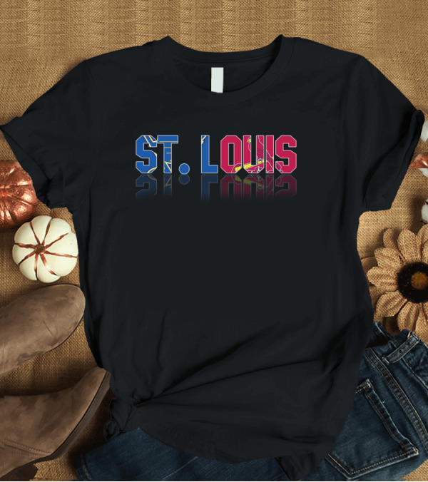 T-Shirt: St. Louis Blues Cardinals NHL MLB Reflection T-Shirt St. Louis Blues Cardinals NHL MLB Reflection T-Shirt