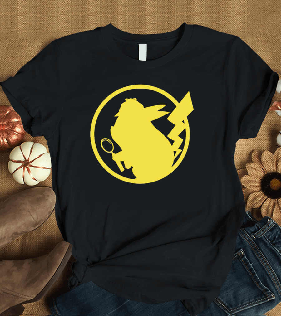 Pikachu Detective Silhouette Merchandise T-Shirt