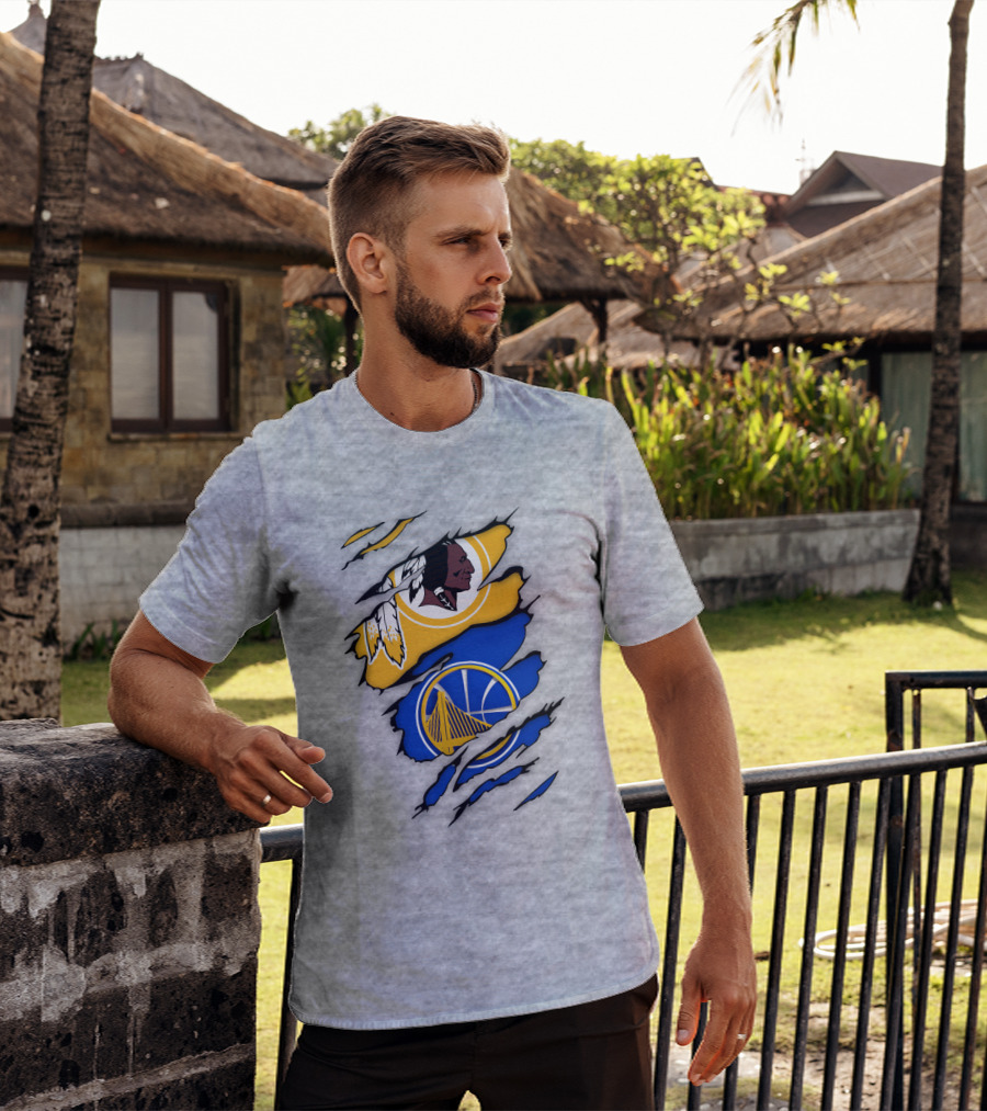 Washington Redskins Golden State Warriors Fusion T-Shirt
