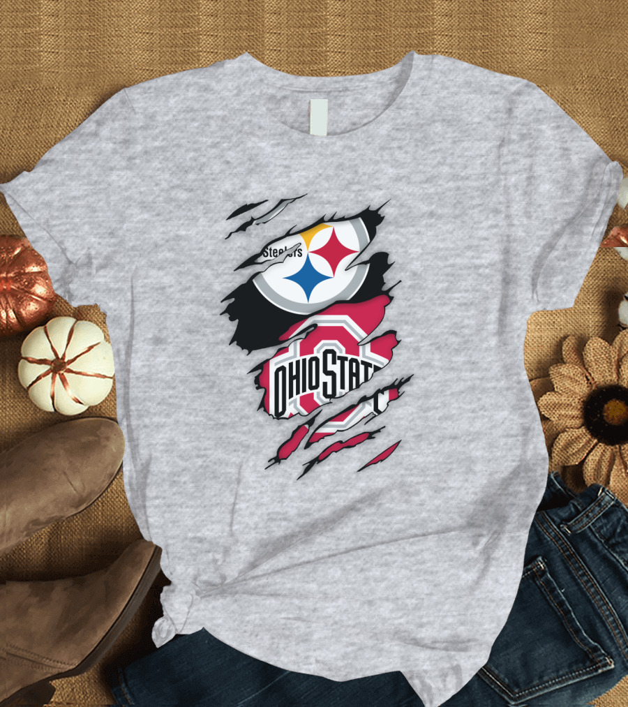Ohio State Buckeyes Steelers Rip T-Shirt