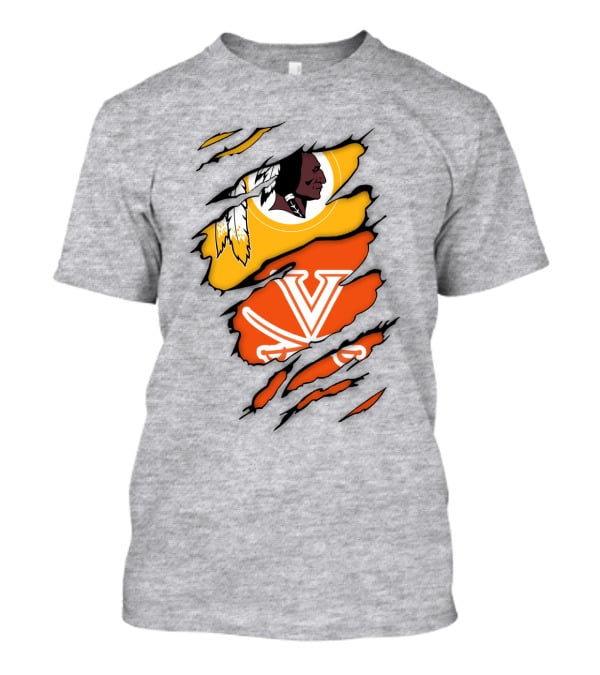 Virginia Cavaliers Washington Football Team Logo Mashup T-Shirt