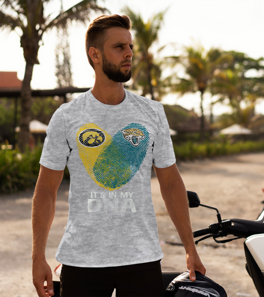 Jacksonville Jaguars Iowa Hawkeyes It's In My Dna T-Shirt