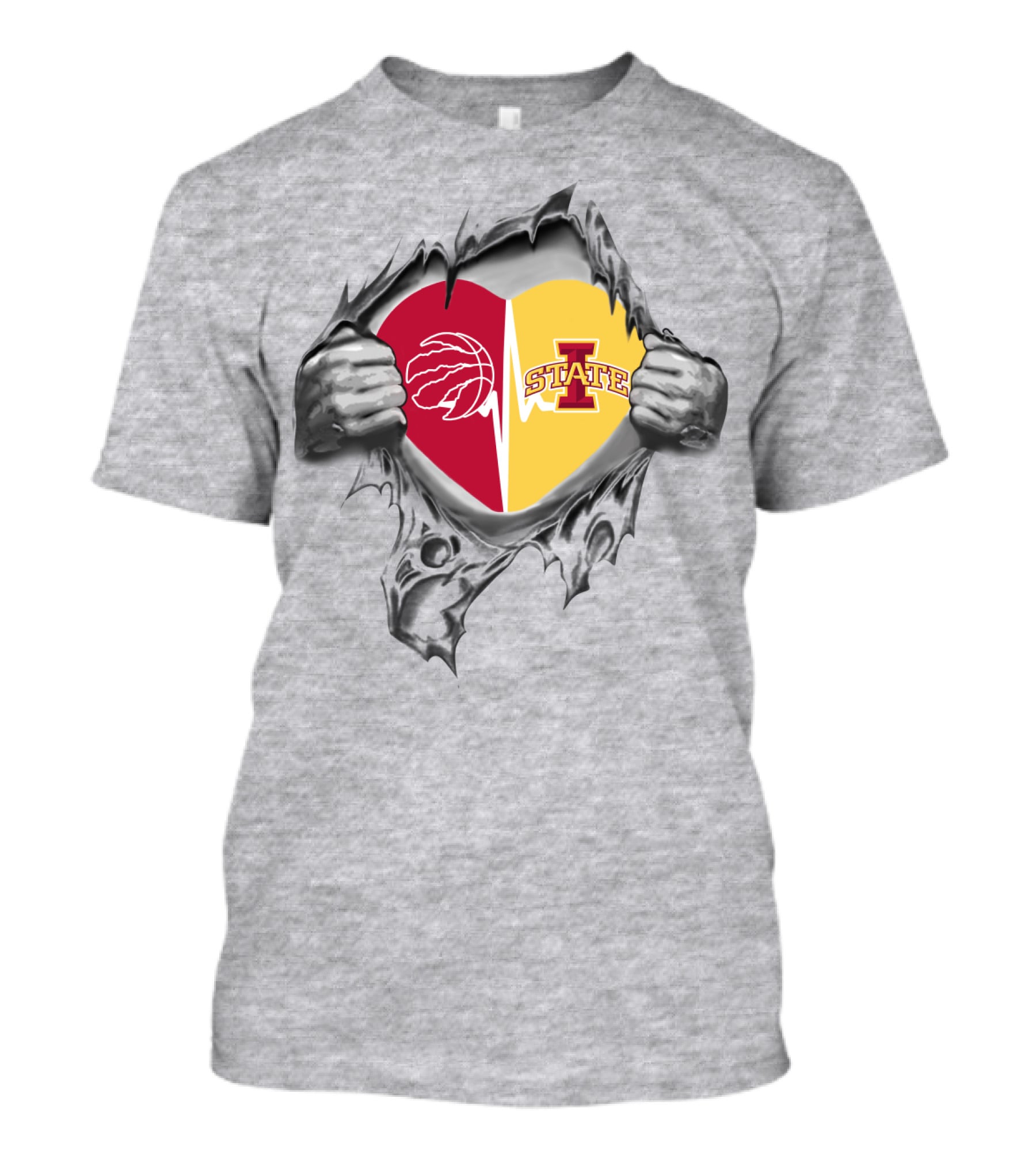 Iowa State Toronto Raptors Heart T-Shirt