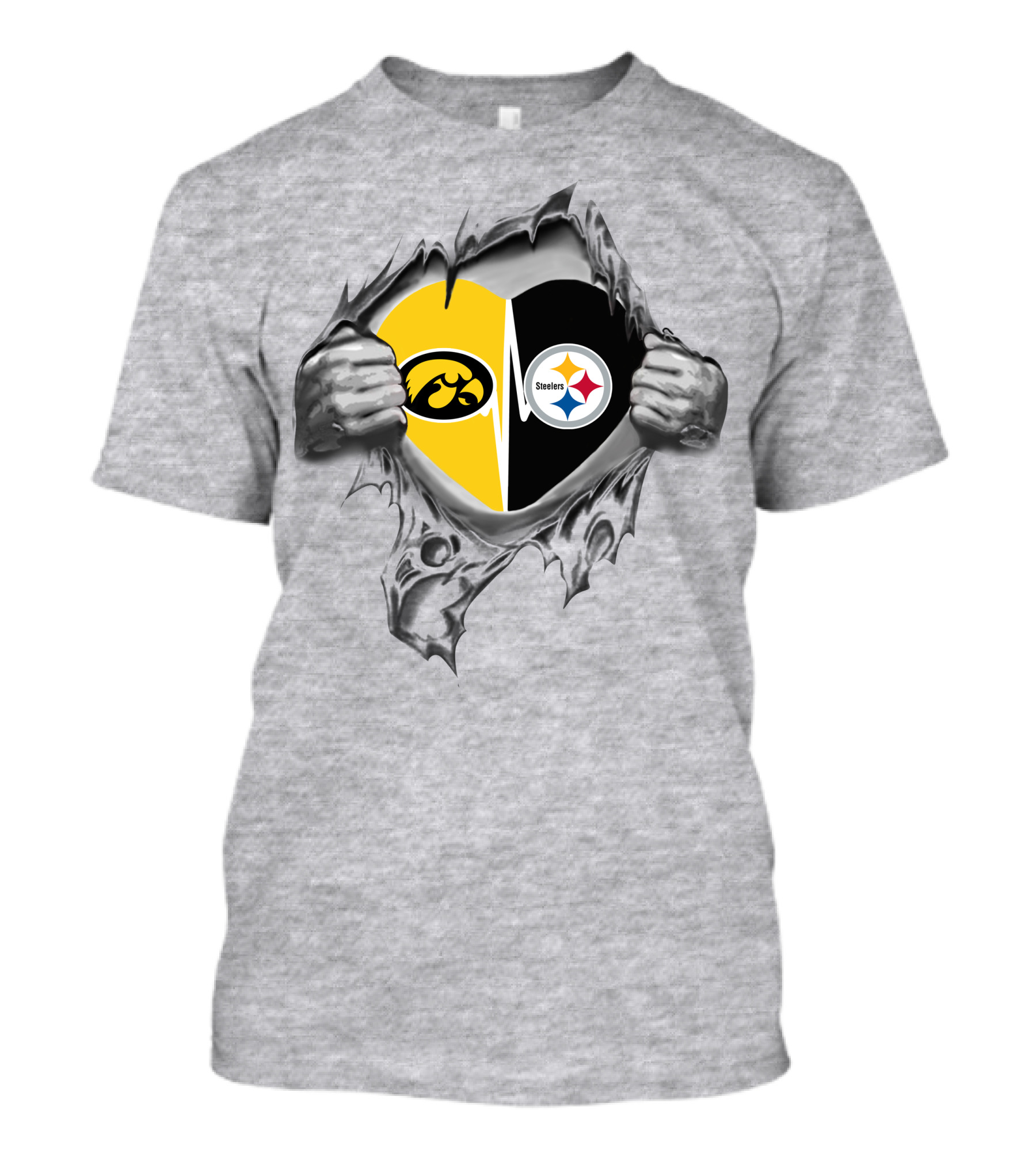 Pittsburgh Steelers Iowa Hawkeyes Heart T-Shirt