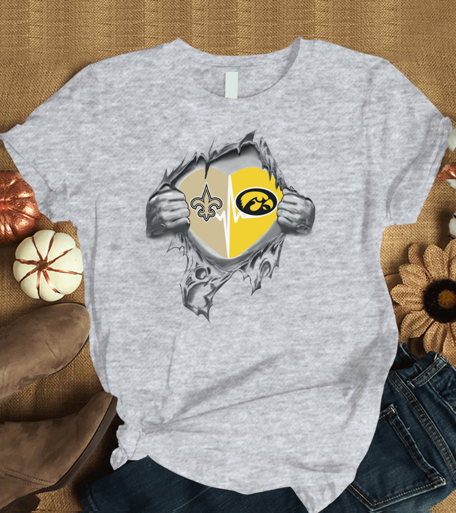 New Orleans Saints Hawkeyes Heart T-Shirt
